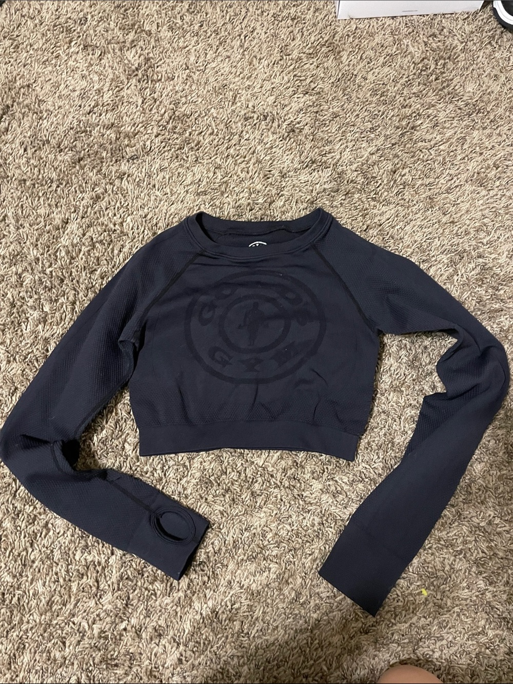 Golds gym crop long sleeve